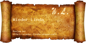 Wieder Linda névjegykártya